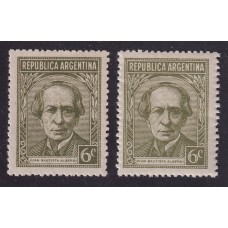 ARGENTINA 1935 GJ 806 ESTAMPILLAS NUEVAS MINT 1 GRANULADO VERTICAL 1 HORIZONTAL U$ 1,30